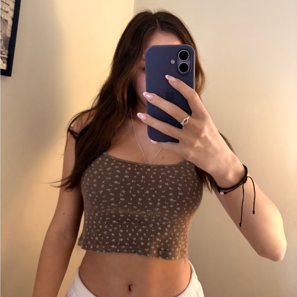 Brandy Melville Brown Patterned Camisole